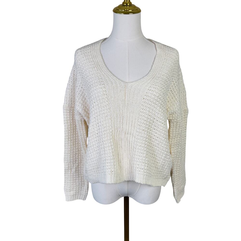 Poof Apparel Pullover Long Sleeve Knit Sweater US Women's M